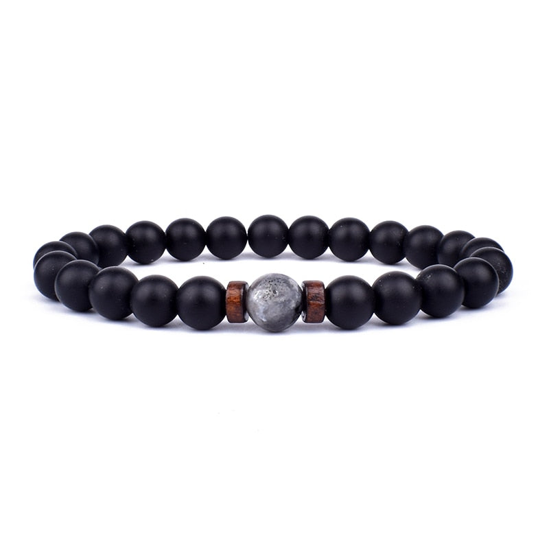 Father's Day-Men's Volcanic Stone Beaded Bracelet