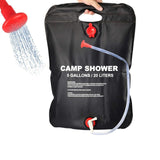 20L Outdoor Camping/Hiking Solar Shower Bag with Hose and Switcheable Shower Head