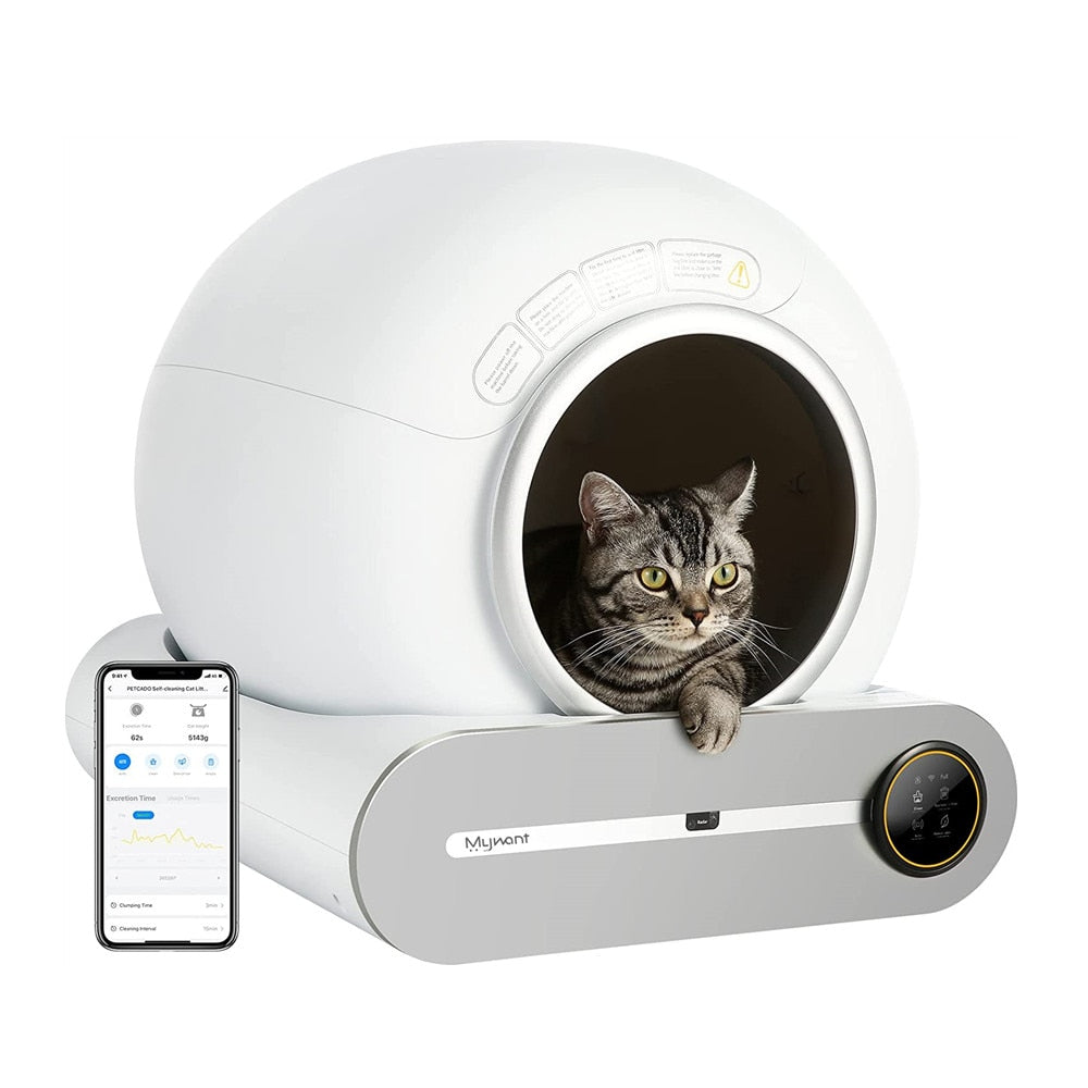 Smart, Self-Cleaning, Automatic Cat Litter Box. App Controlled