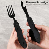 4 in I Collapsible Cutlery/Travel Utensil for Camping/Hiking/Survival