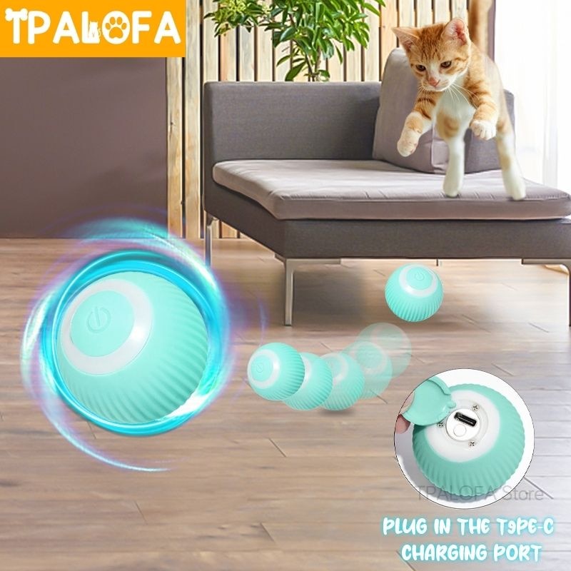Smart Cat Toys-Interactive Electric Rolling Ball Toy for Cats