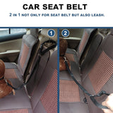 Adjustable 2 In 1 Pet Leash and Vehicle Harness