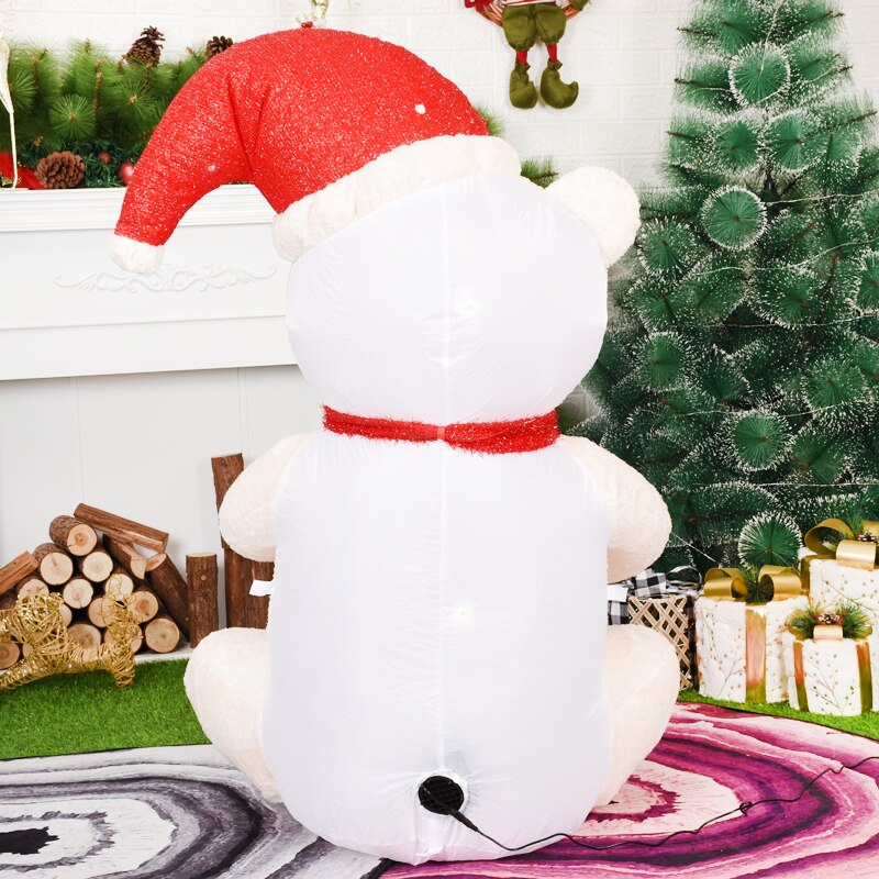 1.2m Christmas Polar Bear Inflatable with LED Lights