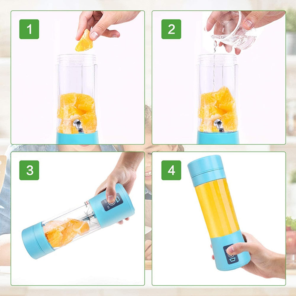 Handheld USB Rechargeable Electric Fruit Juicer/Blender