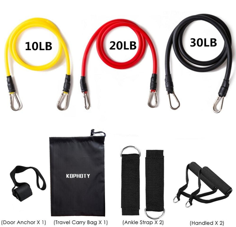 10LB-120LB Set of Resistance Bands for Workout/Fitness