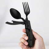 4 in I Collapsible Cutlery/Travel Utensil for Camping/Hiking/Survival
