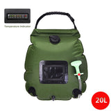 20L Outdoor Camping/Hiking Solar Shower Bag with Hose and Switcheable Shower Head