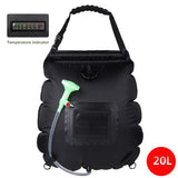 20L Outdoor Camping/Hiking Solar Shower Bag with Hose and Switcheable Shower Head