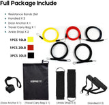 10LB-120LB Set of Resistance Bands for Workout/Fitness