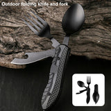 4 in I Collapsible Cutlery/Travel Utensil for Camping/Hiking/Survival