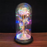 Valentine's Day-Encased Rose with LED light-Various Colors