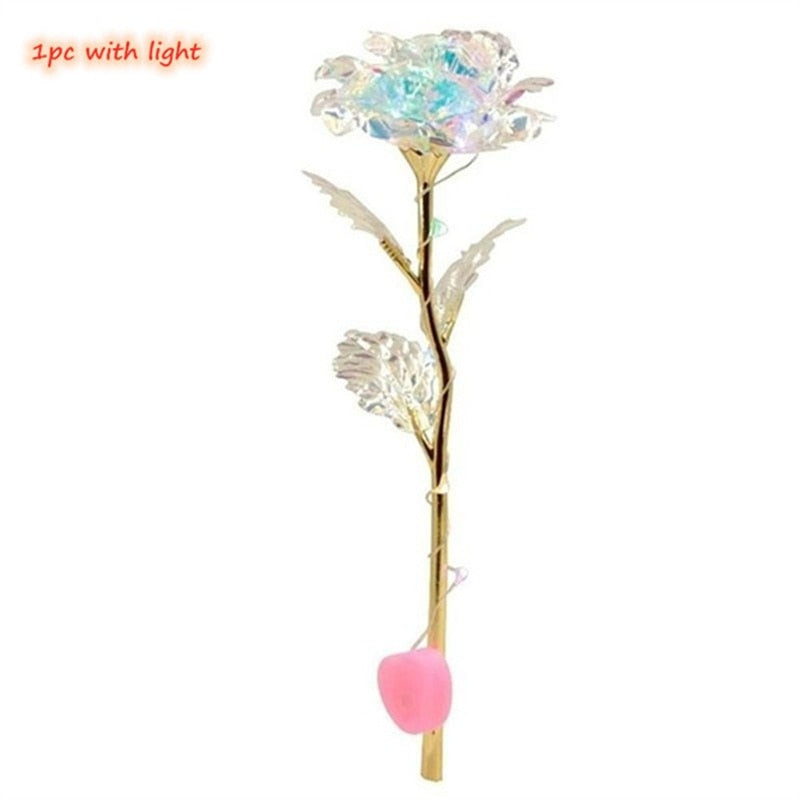 Valentine's Day-Boxed Rose with Decorative Light