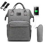 Large Multi-Funtional Travel Diaper Bag-Waterproof with USB charger