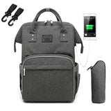 Large Multi-Funtional Travel Diaper Bag-Waterproof with USB charger