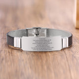 Father's Day-Men's "Best Dad Ever" Stainless Steel Bracelet