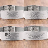 Father's Day-Men's "Best Dad Ever" Stainless Steel Bracelet