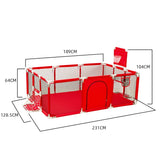 Children's Indoor Playpen with Basketball Frame