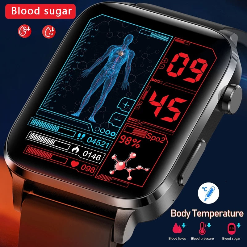 Smartwatch-Health Tracker-Vital Health Funtions and Readings such as Blood Sugar, Blood Pressure, Heart Rate, Body Temp