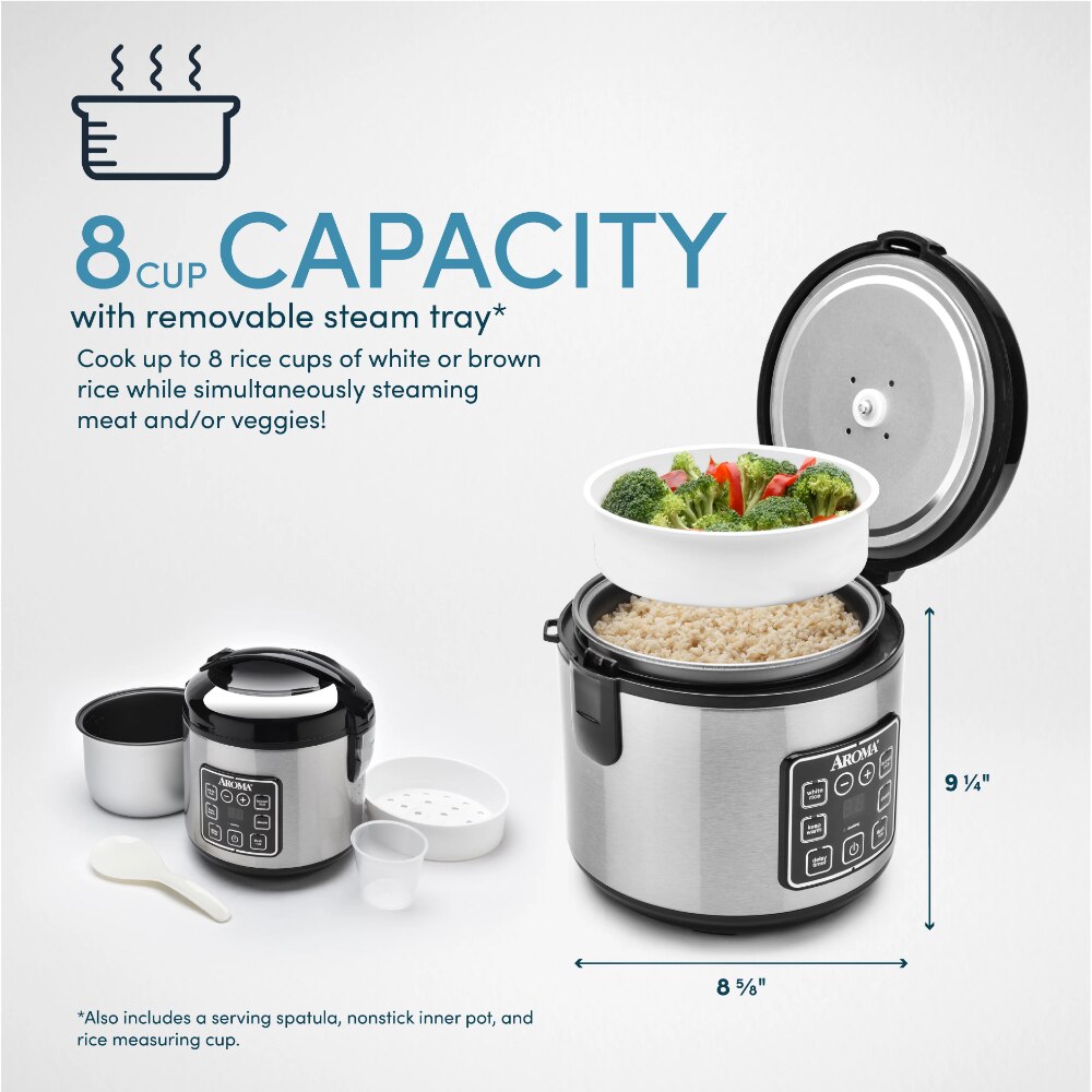 8 Cup Programmable Rice Cooker & Steamer