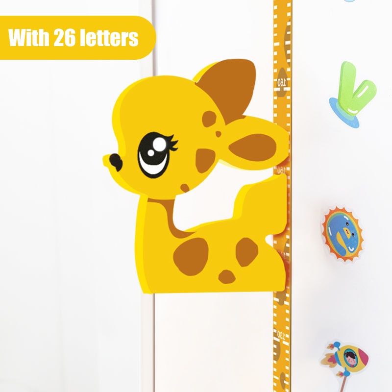 Removeable 3D Cartoon Children's Height Wall Stickers