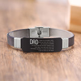 Father's Day-Men's "Best Dad Ever" Stainless Steel Bracelet