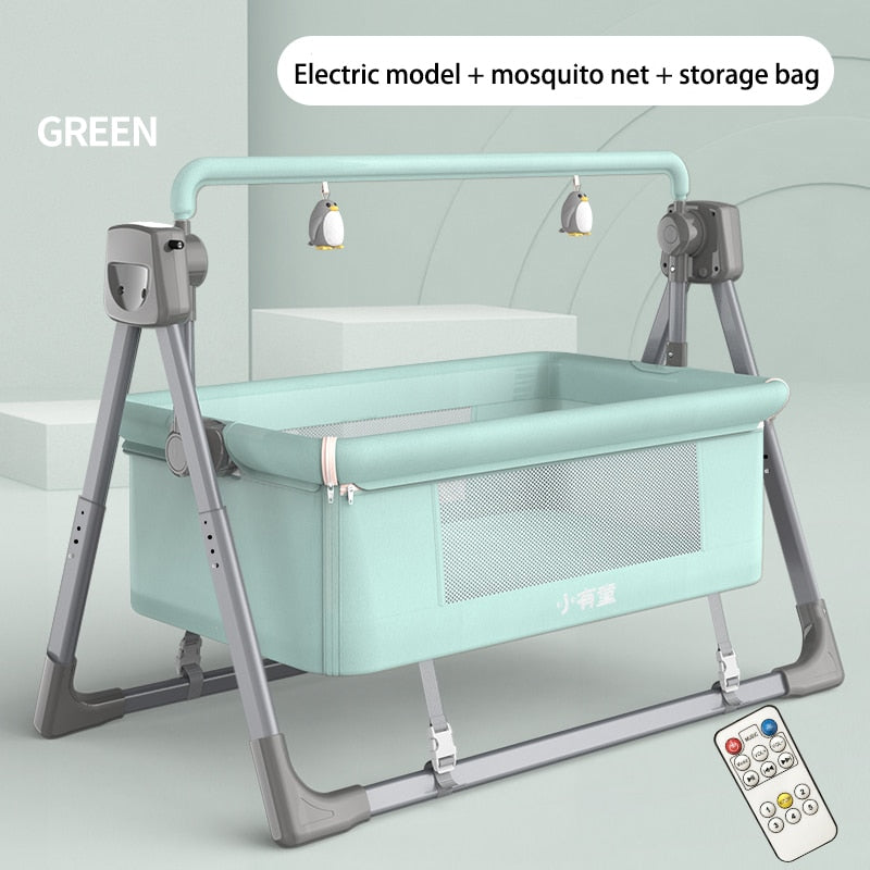 Portable and Multi-Functional Infant Electric Cradle Bed