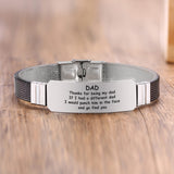 Father's Day-Men's "Best Dad Ever" Stainless Steel Bracelet