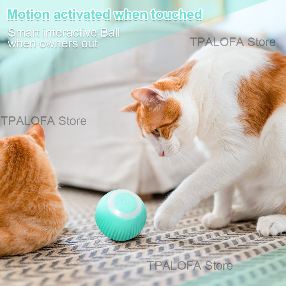 Smart Cat Toys-Interactive Electric Rolling Ball Toy for Cats